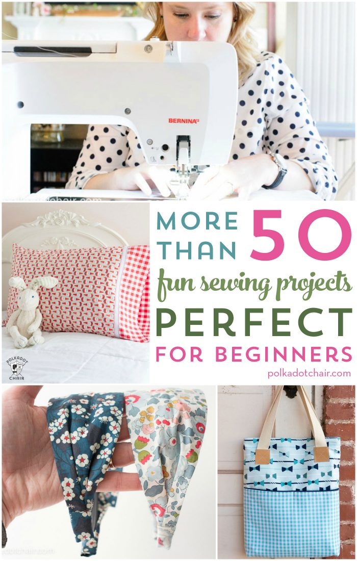More than 50 Beginner Sewing Projects = from bags to clothes to accessories, there are so many cute things to sew on this list!