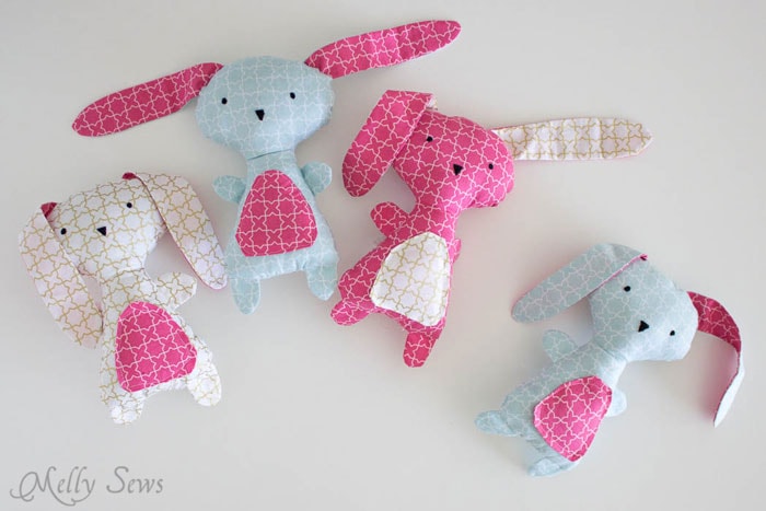 Cute DIY Easter Bunny Sewing Pattern from MellySews