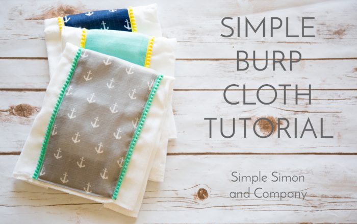 How to make burp cloths using double gauze fabrics