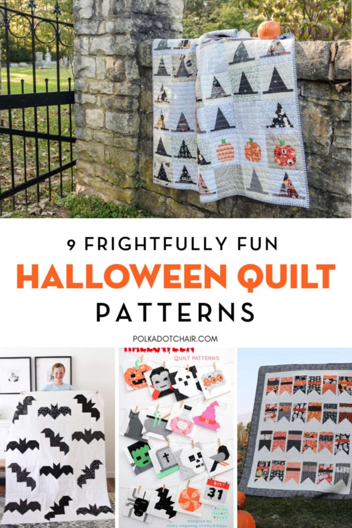 Halloween Quilt Patterns Collage
