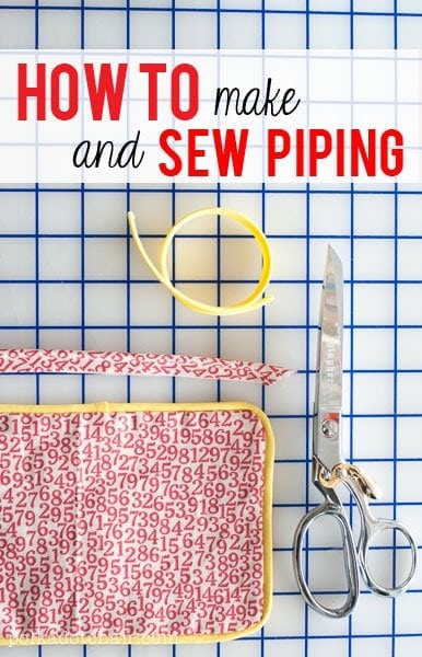 How to make and sew piping