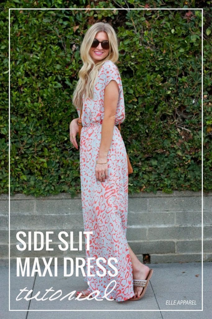 Side Slit Maxi Dress Tutorial - with sleeves