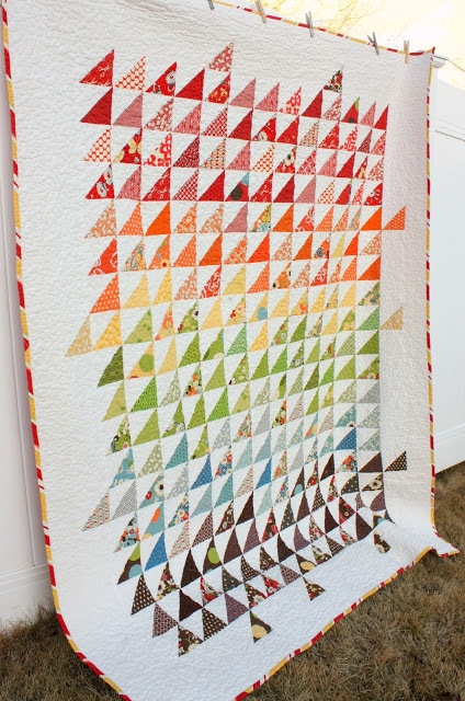 Half Square Triangle Quilt by Diary of a Quilter